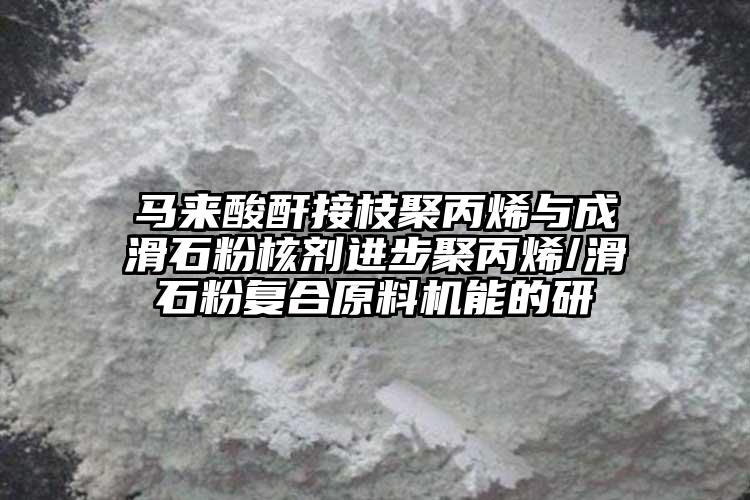 馬來酸酐接枝聚丙烯與成滑石粉核劑進步聚丙烯/滑石粉復合原料機能的研